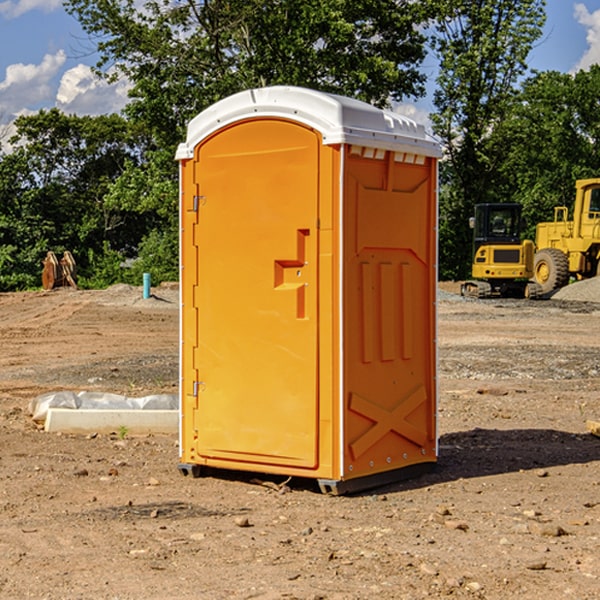 how often are the porta potties cleaned and serviced during a rental period in Vilas South Dakota